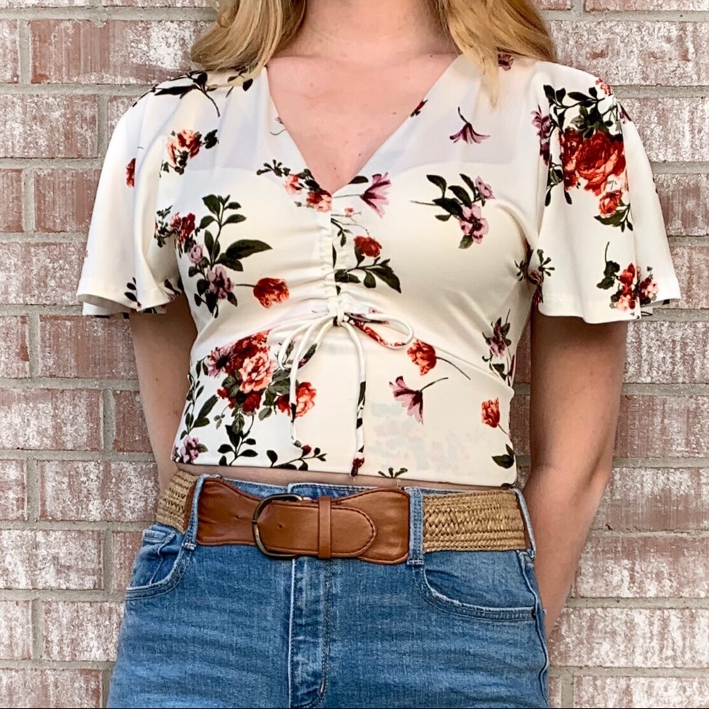 Cute Floral Crop Top